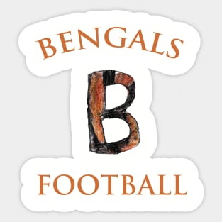 Cincinnati Bengals Football Logo Drawing Sticker
